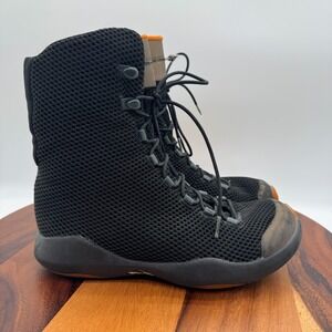 Reebok Wrestling Boxing Shoes Womens 8.5 Mesh Black Athletic Vintage Sneakers